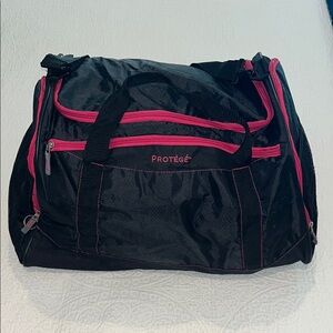 Protege Black and Pink Duffel Bag